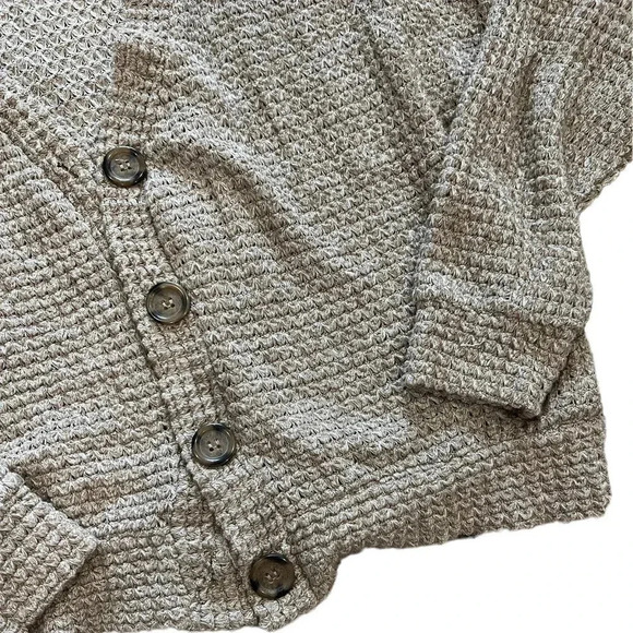 Double Zero Oatmeal Loose Knit Cardigan S - Picture 2 of 3